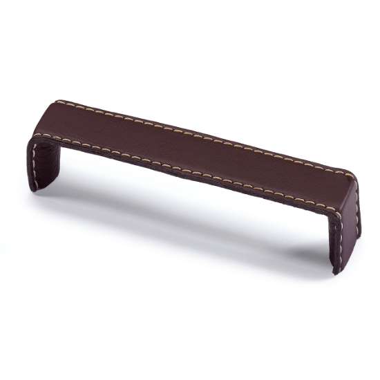 Afbeeldingen van Hettich Greep Dublina, boorafstand 160, L 168 mm, B 34 mm, H 30 mm, donkerbruin leer
