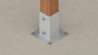 Afbeeldingen van GB paalhouder met plaat - 71x71x150x2mm - thermisch verzinkt