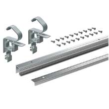 Afbeeldingen van Hettich WingLine L, Profielset met geleiding onderaan, 2400, wit gepoedercoat