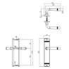 Afbeeldingen van INTERSTEEL Deurkruk Emily op schild 235x45x8 mm blind messing gelakt 1705