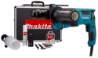 Afbeeldingen van Makita Combihamer HR2631FTX4 - 230V 800Watt - Inclusief verwisselbare boorkop en 5 delige boor/-beitelset in zwart aluminium koffer