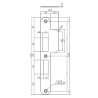 Afbeeldingen van INTERSTEEL Sluitplaat 192x25x1,5mm tbv 55pc SKG sluitkom, afgerond met korte lip, DIN links rvs 9508