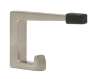 Afbeeldingen van Siro Deurstop haak metaal - boorafstand 32mm/L 64mm/H 100mm/B 15mm RVS effect/zwart 