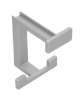Afbeeldingen van Siro Kapstokhaak metaal - boorafstand 32mm/L 92mm/H 80mm/B 70mm aluminium 
