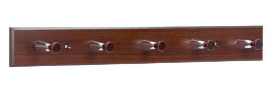 Afbeeldingen van Siro Haaklijst kunststof - boorafstand 240mm/L 400mm/H 48mm/B 50mm hazelaar/chroom 