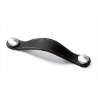 Afbeeldingen van Hettich Greep Gela, boorafstand 128, L 150 mm, B 26 mm, H 3 mm, zwart leer