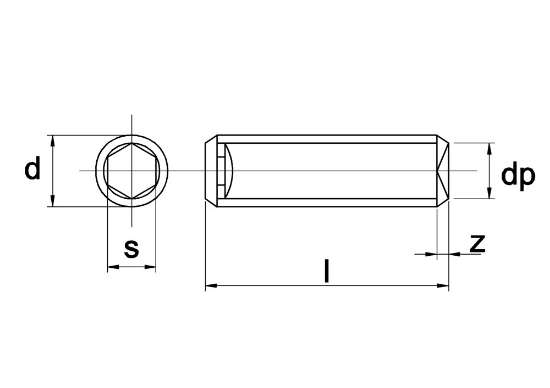 Afbeeldingen van Stelschroeven    bzkm12x16    din 916