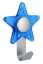 Afbeeldingen van Siro Kapstokhaak metaal - L 97mm/H 30mm/B 71mm blauw/aluminium 