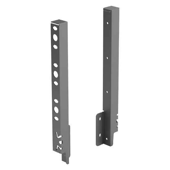 Afbeeldingen van Hettich Set achterwandverbinders ArciTech 282 mm, antraciet, links en rechts