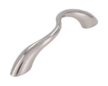 Afbeeldingen van Siro Meubelgreep metaal - boorafstand 96mm/L 130mm/H 27mm/B 24mm - nikkel glanzend 