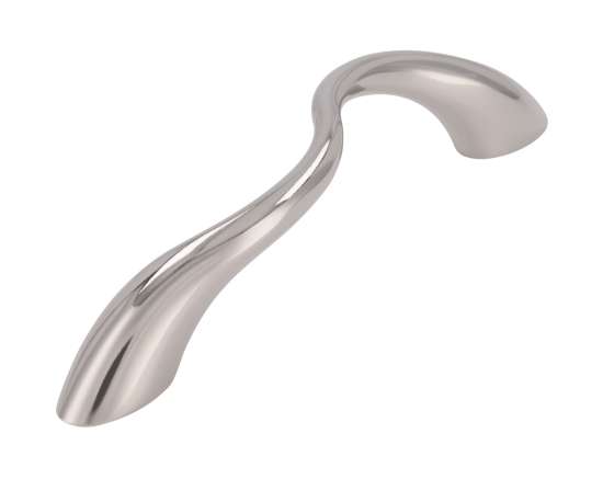 Afbeeldingen van Siro Meubelgreep metaal - boorafstand 96mm/L 130mm/H 27mm/B 24mm - nikkel glanzend 