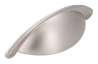 Afbeeldingen van Siro Schelpgreep metaal - boorafstand 64mm/L 104mm/H 25mm/B 32mm - mat RVS effect 