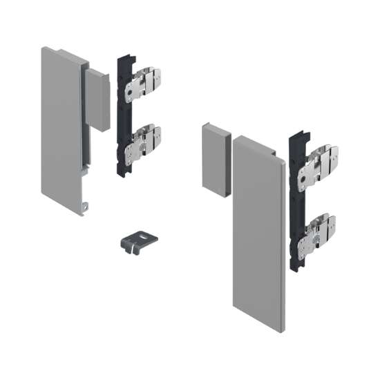 Afbeeldingen van Hettich AvanTech YOU Set verbinder voor vorm te geven inliggend front, gebruik met ladezijwand, systeemhoogte  187,  zilver