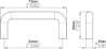 Afbeeldingen van Siro Meubelgreep metaal - boorafstand 64mm/L 72mm/H 30mm/B 8mm - RVS 