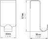 Afbeeldingen van Siro Deurhaak metaal - 5 stuks L 57mm/H 35mm/B 30mm chroom glanzend 