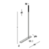 Afbeeldingen van GB muurplaatanker met plaat - M12x600mm plaat 225mm - verzinkt draad