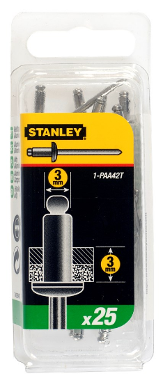 Afbeeldingen van Stanley popnagels - Ø3x3mm - 25 stuks