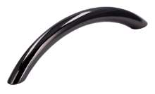 Afbeeldingen van Siro Meubelgreep metaal - boorafstand 96mm/L 108mm/H 27mm/B 9mm zwart chroom glanzend 