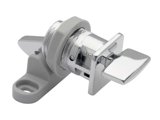 Afbeeldingen van Siro Kastslot metaal - boorafstand 32mm/L 58mm/H 25mm/B 44mm chroom glanzend/grijs 