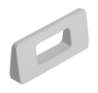 Afbeeldingen van Siro Meubelgreep metaal - boorafstand 32mm/L 54mm/H 24mm/B 10mm wit mat 