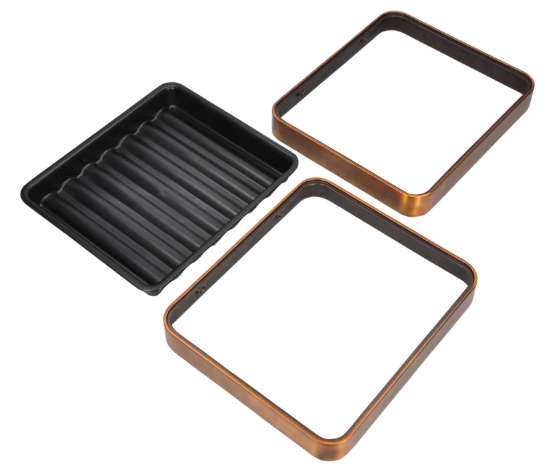 Afbeeldingen van Siro Paraplu standaard metaal - wandgemonteerde boorafstand 2x128mm/ antiek messing/zwart 