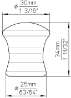 Afbeeldingen van Siro Meubelknop keramisch - L 30mm/H 34mm/B 30mm veelkleurig 