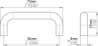 Afbeeldingen van Siro Meubelgreep metaal - boorafstand 64mm/L 72mm/H 27mm/B 8mm chroom mat 