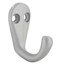 Afbeeldingen van Siro Kapstokhaak metaal - boorafstand 10mm/L 41mm/H 33mm/B 20mm - aluminium 