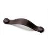 Afbeeldingen van Hettich Greep Gela, boorafstand 128, L 150 mm, B 26 mm, H 3 mm, donkerbruin leer