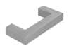 Afbeeldingen van Siro Meubelgreep metaal - boorafstand 64mm/L 76mm/H 35mm/B 12mm RVS 