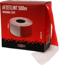Afbeeldingen van Kelfort afzetband - 80mm 500 meter - rood/wit