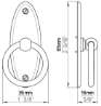 Afbeeldingen van Siro Hangende handgreep metaal - L 65mm/H 16mm/B 35mm antiek zilver 