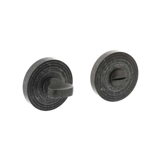 Afbeeldingen van INTERSTEEL WC-sluiting 8mm rond met ril oud grijs 3178