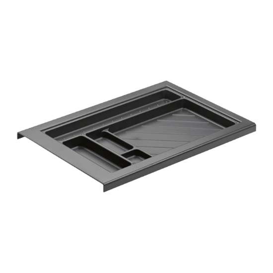 Afbeeldingen van Hettich Schrijfartikelenlade voor smalle container, 25 mm hoog, 280 / 292, zwart