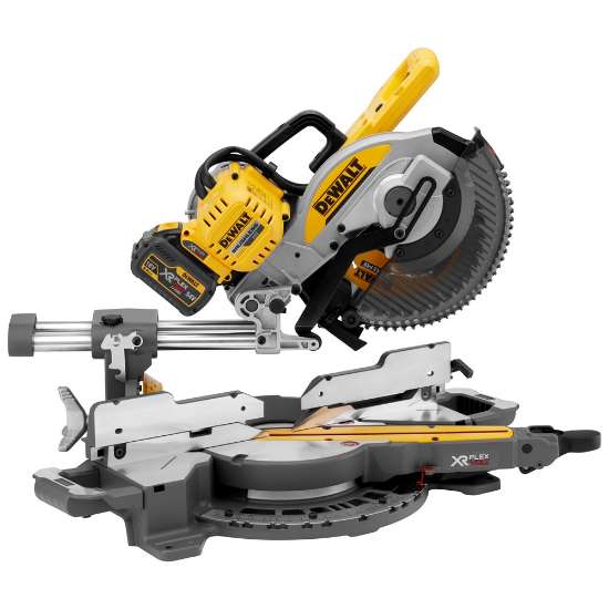 Afbeeldingen van DeWALT 54v xr flexvolt 250mm afkort- en verstekzaag - 2x 6.0ah accu's en snellader DCS727T2