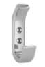 Afbeeldingen van Siro Kapstokhaak metaal - boorafstand 16mm/L 84mm/H 43mm/B 20mm - chroom glanzend 