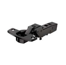 Afbeeldingen van Hettich Sensys scharnier voor dikke deuren, deurdikte tot 32 mm, met geïntegreerde demping (Sensys 8631i), in obsidiaanzwart, inliggend, Openingshoek  95°, voor schroefbevestiging (-)