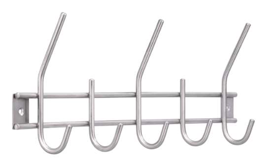 Afbeeldingen van Siro Haaklijst metaal - boorafstand 356mm/L 380mm/H 50mm/B 138mm RVS 