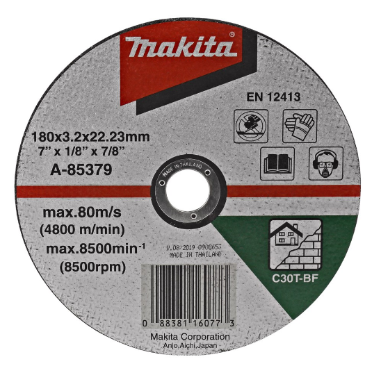 Afbeeldingen van Makita Doorslijpsch. 180X3,0Mm Steen A-85379