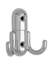 Afbeeldingen van Siro Kapstokhaak metaal - boorafstand 32mm/L 60mm/H 23mm/B 56mm - chroom glanzend 
