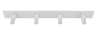 Afbeeldingen van Siro Haaklijst metaal - boorafstand 298mm/L 322mm/H 43mm/B 38mm wit 