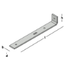 Afbeeldingen van GB muurplaathoek - 80x520mm 60x10mm - elektrolitisch verzinkt