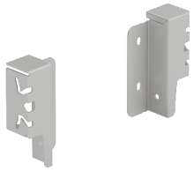 Afbeeldingen van Hettich Set achterwandverbinder ArciTech 94 mm, zilver, links en rechts
