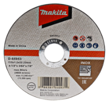 Afbeeldingen van Makita Doorslijpschijf 115X1.2Mm RVS D-65953