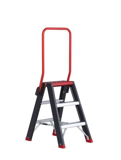 Afbeeldingen van Altrex Industrietrap Taurus - 2x3 treden - aluminium gecoat