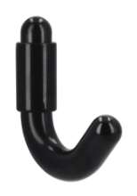 Afbeeldingen van Siro Kapstokhaak kunststof - boorafstand 20mm/L 70mm/H 60mm/B 18mm - zwart 