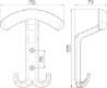 Afbeeldingen van Siro Kapstokhaak metaal - boorafstand 32mm/L 142mm/H 57mm/B 114mm - mat zwart 