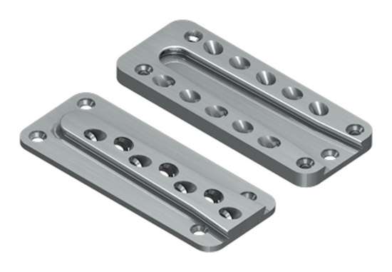 Afbeeldingen van GB blinde houtverbinding - 150x60x14mm 96x196mm - aluminium