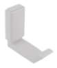 Afbeeldingen van Siro Kapstokhaak kunststof - boorafstand 20mm/L 51mm/H 57mm/B 22mm - wit 