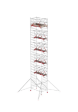 Afbeeldingen van Altrex Rolsteiger breed - aluminium met voorloopleuningen en schoren in de basis RS TOWER 42